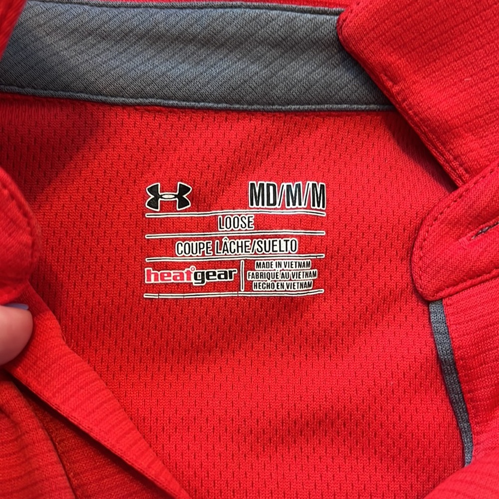 Red Men’s Under Armour Polo - Picture 2 of 2